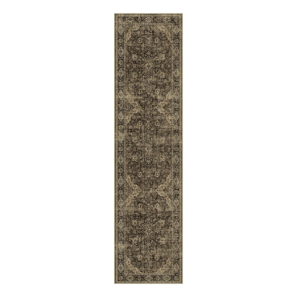 Goodberg 2 ft. X 8 ft. Brown Vintage Medallion Distressed Runner Rug price history on PriceWatchPro