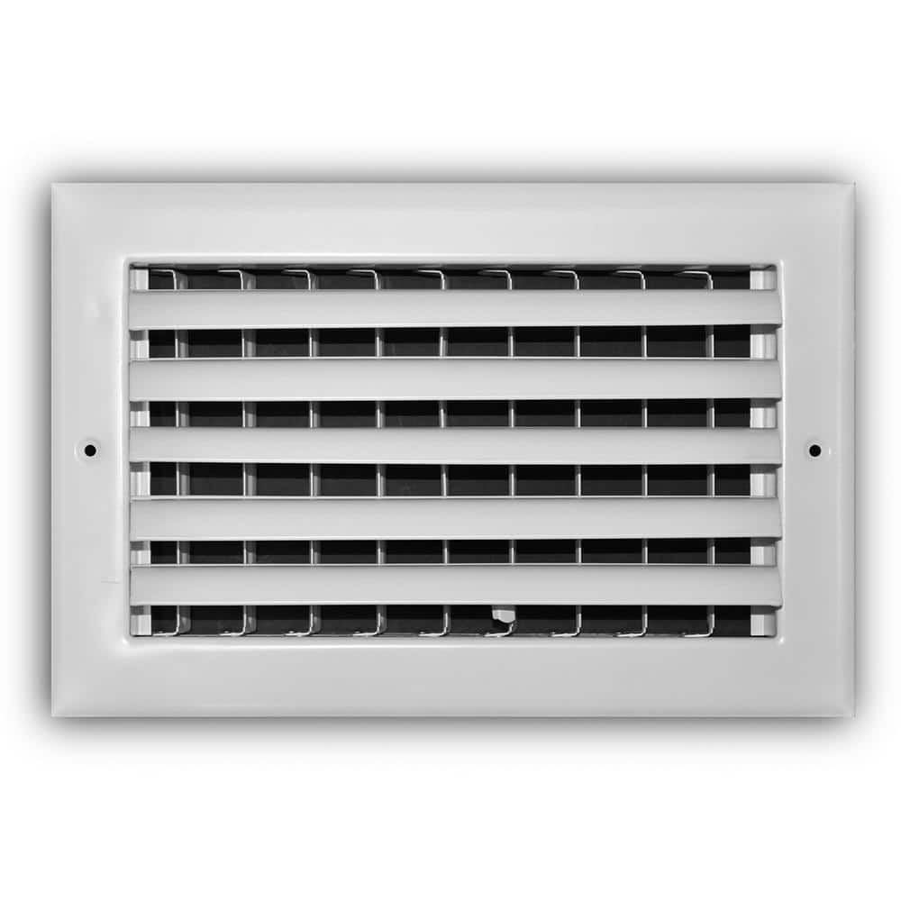 Everbilt 10 in. x 6 in. 1Way Steel Adjustable Curved Blade Wall