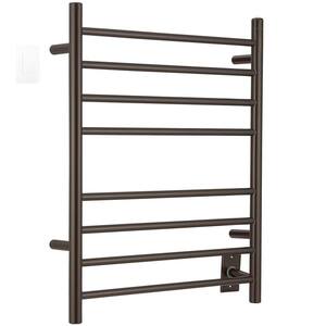 Prestige Dual 8-Bar Hardwired and Plug-in Electric Towel Warmer in Oil Rubbed Bronze with Wall Wi-Fi Timer