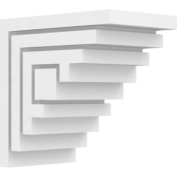 Ekena Millwork 6-1/2 in. 10 in. 10 in. Standard Landon Unfinished Architectural Grade PVC Bracket