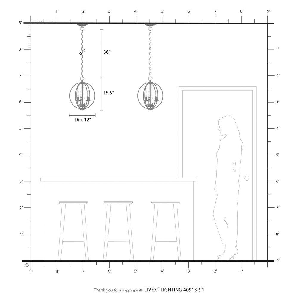 Arabella Brushed Nickel 3-Light Mini Orb Chandelier with Delicate Crystals