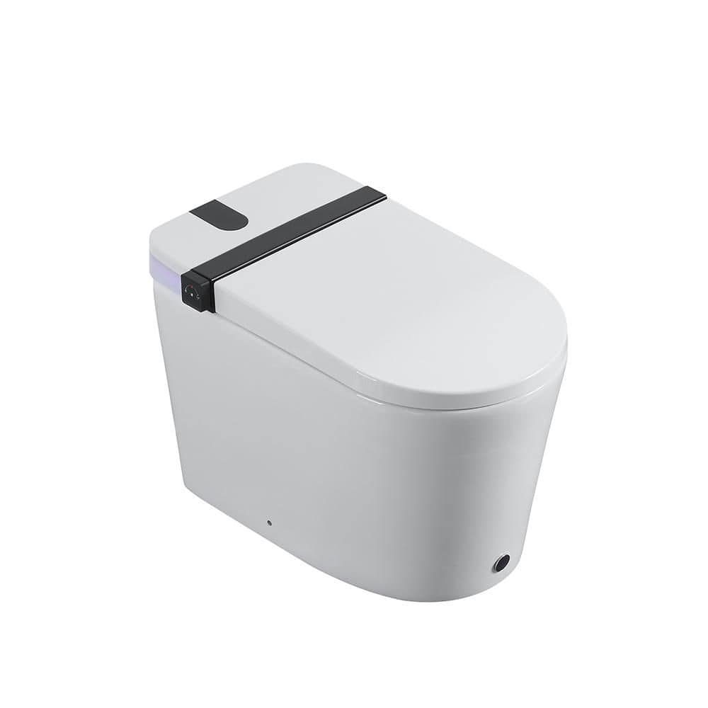 Elongated Bidet Smart Toilet 1.28 GPF in White with Foot Sensor, Auto Open/Close, Revolving Lamp, Foam Shield, Pre-Wet price history on PriceWatchPro