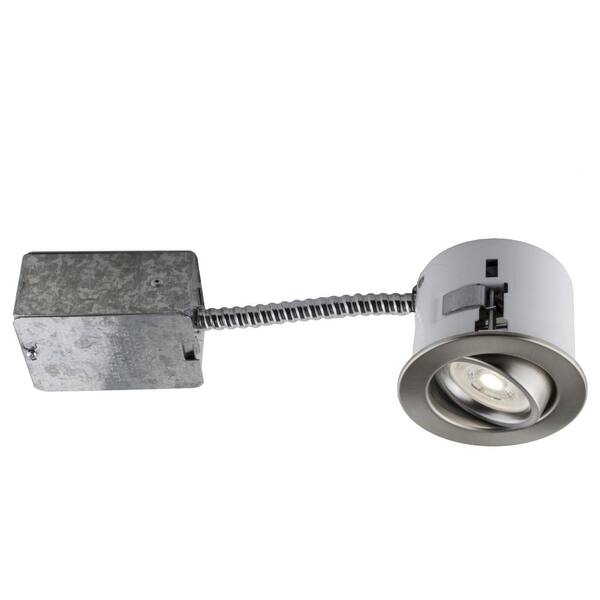 Unbranded 3-in.Brushed Chrome Recessed LED Lighting Kit with GU10 Bulb Included