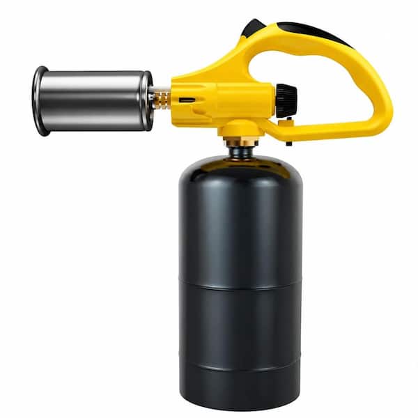 7.4 in. Aluminum Cooking Torch with Safety Lock, Adjustable Flame and Continuous Flame for Kitchen and BBQ Use