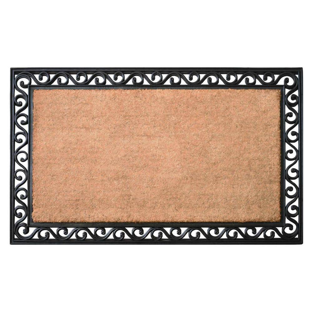 Multi-Colored 36 in. x 22 in. Coir Non-Slip Indoor/Outdoor Door Mat price history on PriceWatchPro
