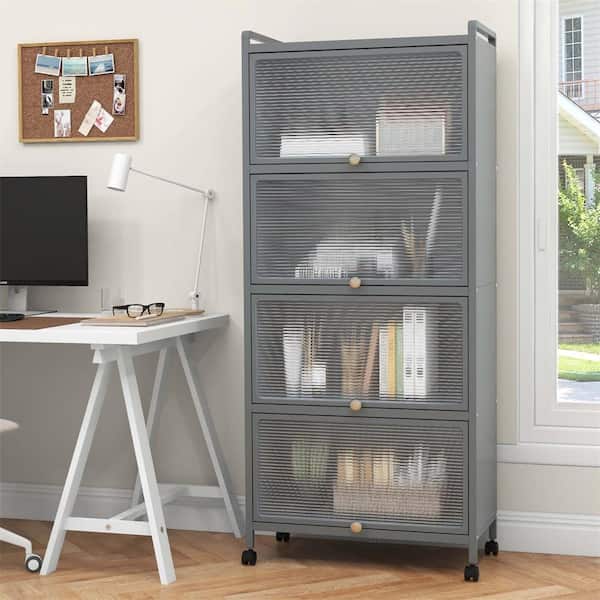 Costway Grey 5+-Tier Metal 23.5 in. W Kitchen Baker's Rack Storage