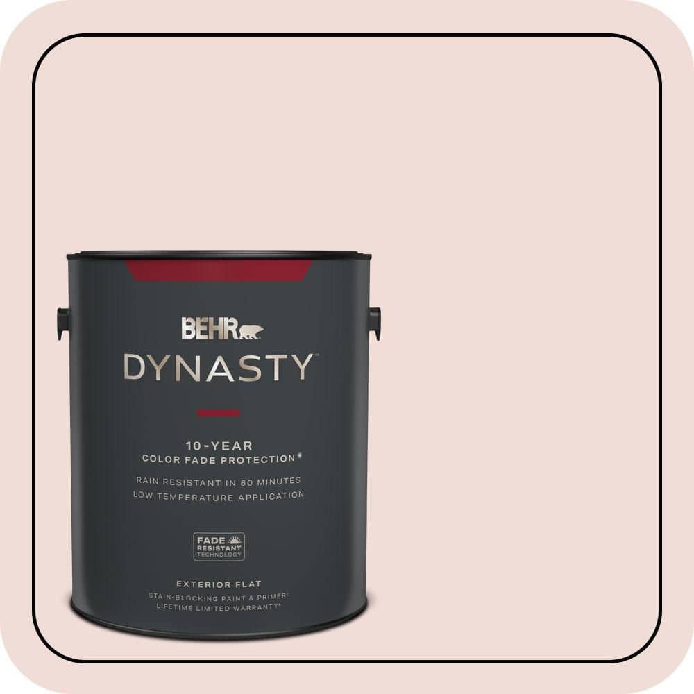 1 gal. #BIC-05 Shabby Chic Pink Flat Exterior Stain-Blocking Paint and Primer price history on PriceWatchPro
