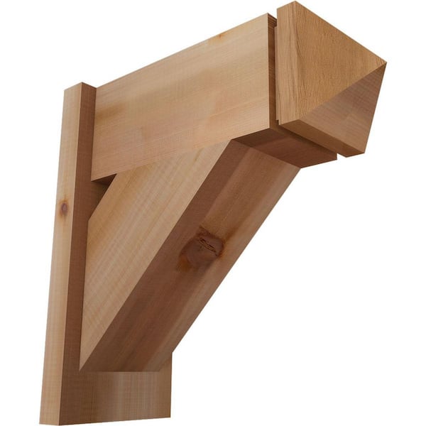 Ekena Millwork 8 in. x 18 in. x 18 in. Traditional Arts and Crafts Smooth Western Red Cedar Outlooker