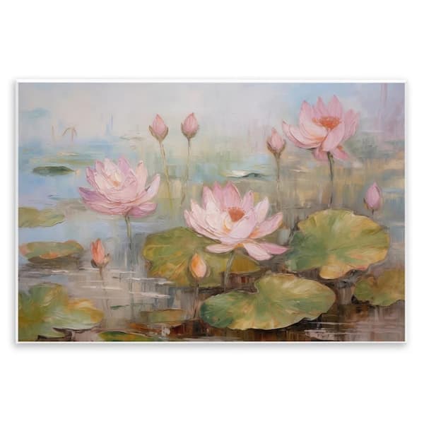 Stupell Industries Water Lilies in Spring by LSR Design Studio Unframed Nature Graphic Art Print 10 in. x 15 in.