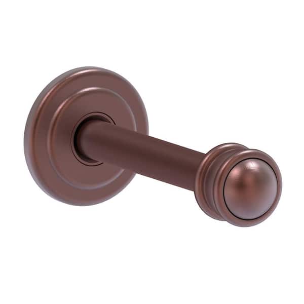 Carolina Collection 3.75 in. Retractable Wall Hook in Antique Copper Closet Rod