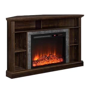 Parlor 47.625 in. Electric Corner Fireplace TV Stand in Espresso
