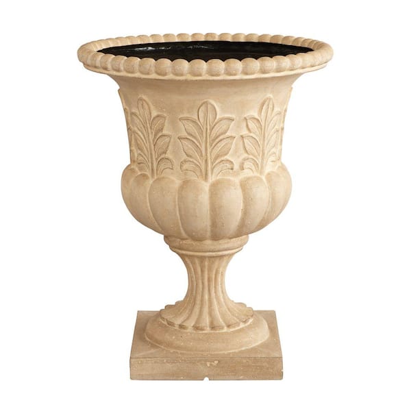 Home Decorators Collection 18-1/2 in. x 23-1/2 in. Acanthus Urn in Aged Limestone