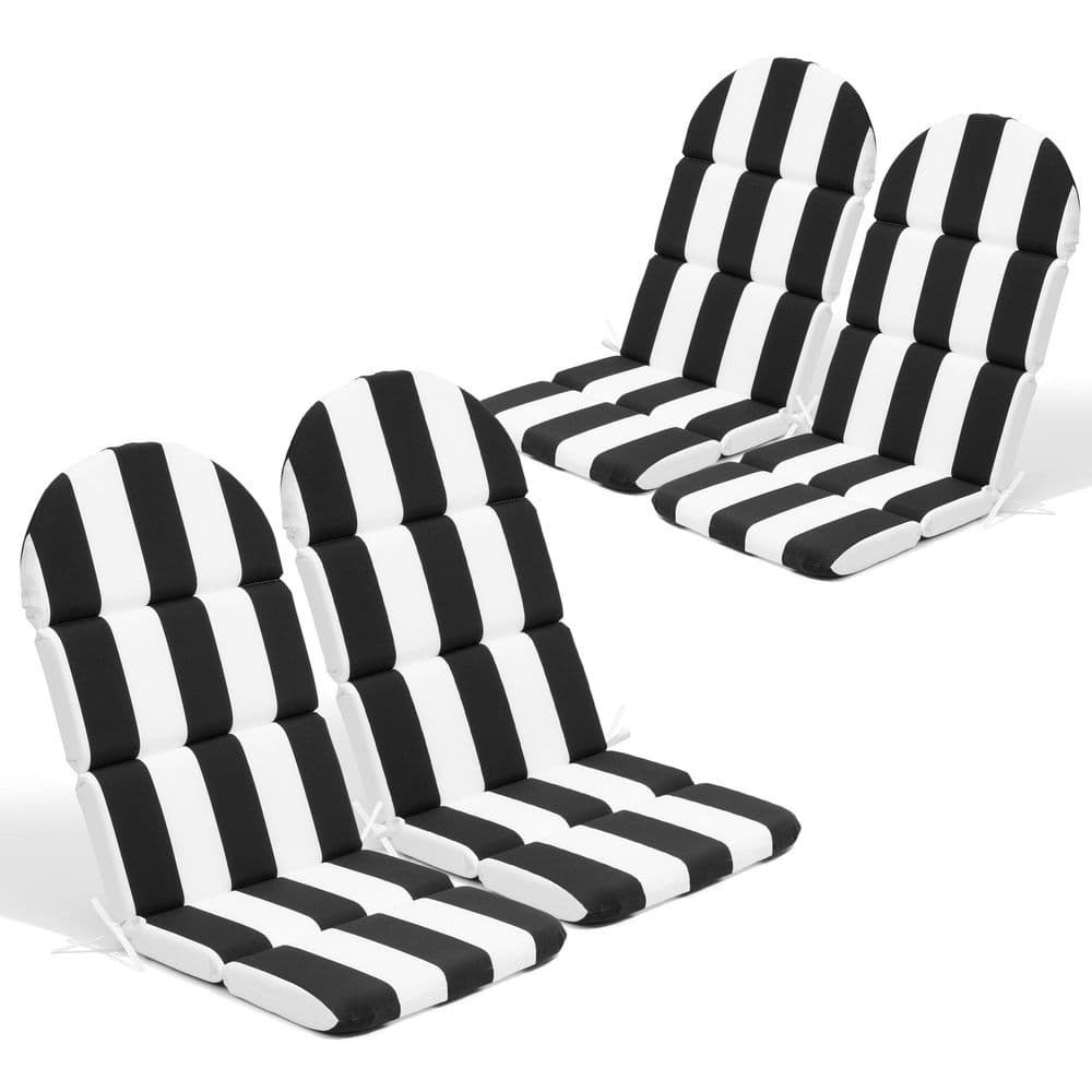 20 x 50 4-Piece Deep Seating Patio Outdoor Adirondack Chair Cushion in Black & White Stripe price history on PriceWatchPro
