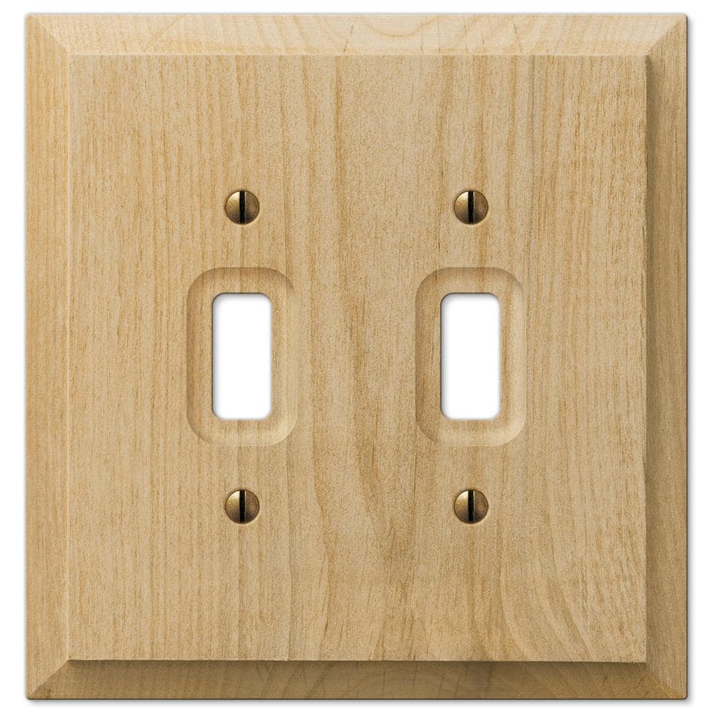 AMERELLE Cabin 2-Gang Unfinished Toggle Wood Wall Plate 180TTHD - The ...