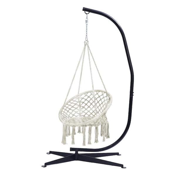 white hammock chair stand