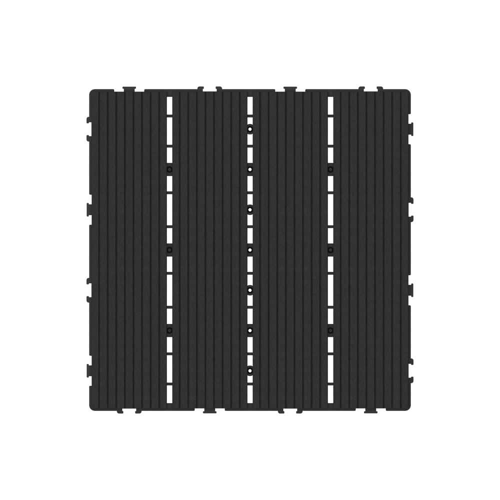 1 ft. x 1 ft. Grooved Composite Deck Tile in Eclipse (12 per Case) price history on PriceWatchPro