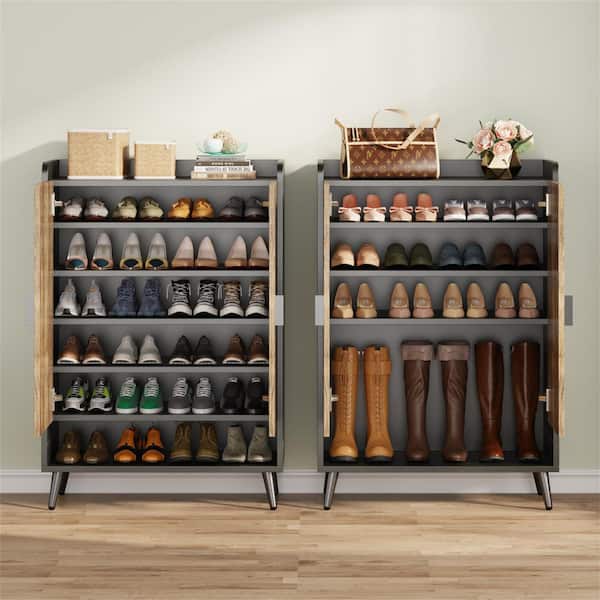 Tribesigns 43 in. H x 29.5 in. W Brown Engineered Wood Shoe