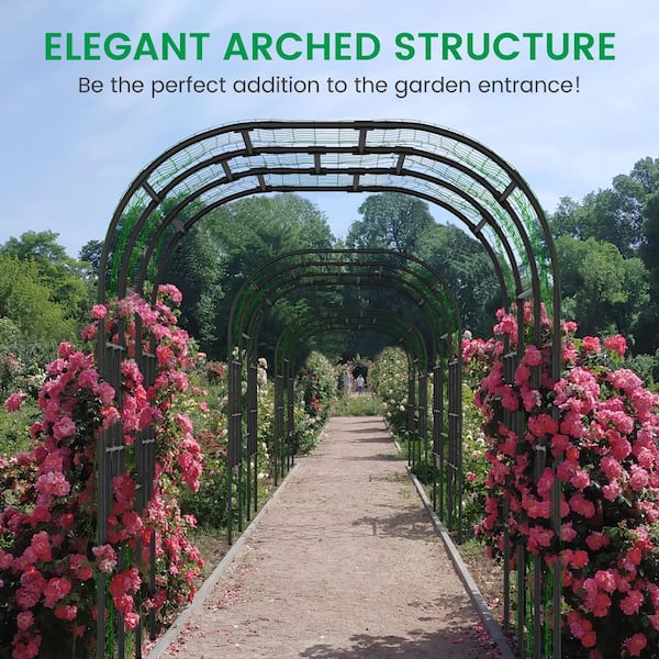 Outdoor Garden Arch Trellis 118 in. x 79 in. x 87 in. Extra Large Garden Trellis for Climbing Plants Outdoor