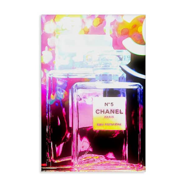 Pretty In Pink Perfume by Graffi tee Studios Unframed Abstract Graphic Art Print 30 in. x 20 in.