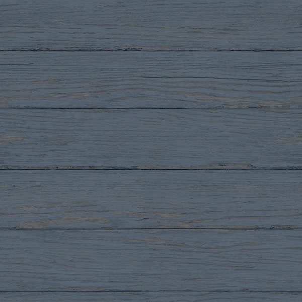 Chesapeake Rehoboth Navy Distressed Wood Blue Wallpaper Sample