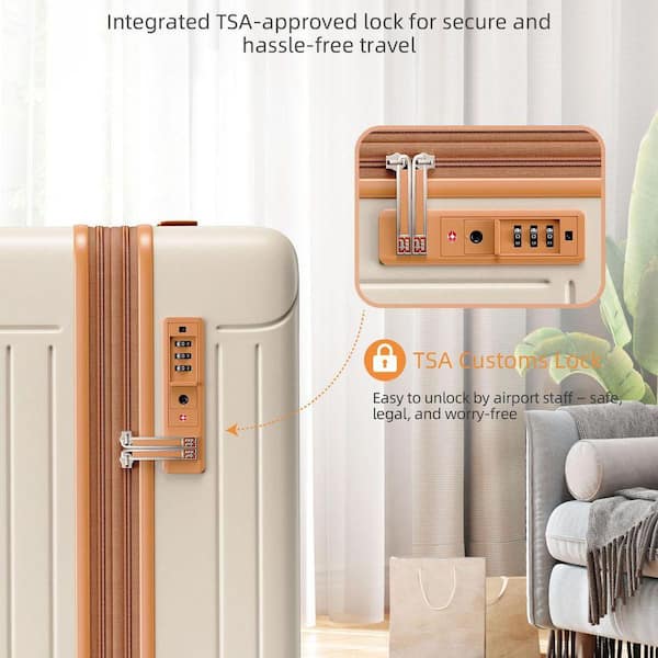 HONGGE 2-Piece Hardside Luggage Set and Backpack Set, with TSA