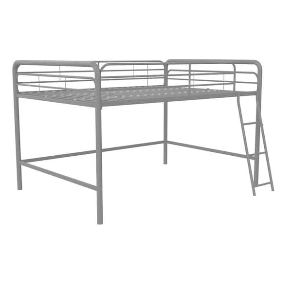 DHP Alyssa Silver Metal Junior Full Loft Bed