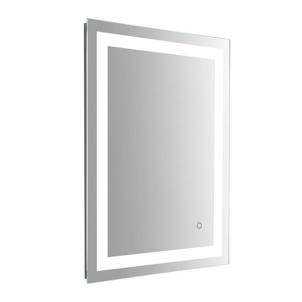 32 in. W x 24 in. H Rectangular Frameless Touch Sensor Wall Mount Bathroom 