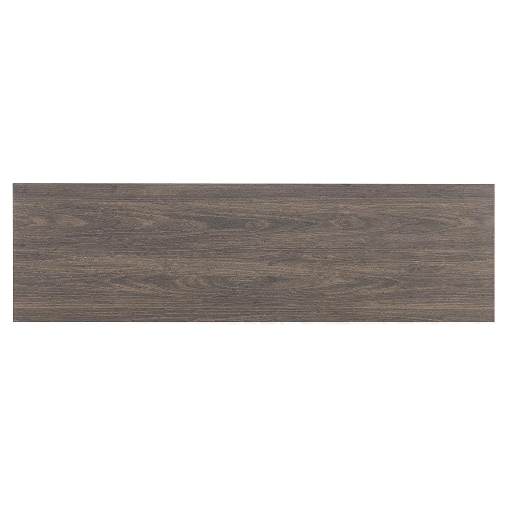 Thalia Modern 55" Alder Brown Wood TV Stand with Open Shelves