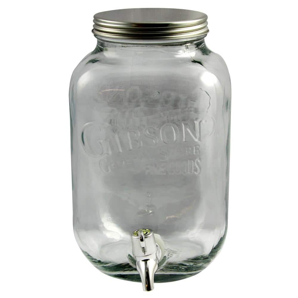 Plastic Drink Dispenser with Leak-Proof Spigot Clear Rectangular Mason Jar  Beverage Storage with Filter Screen for Fridge Screen