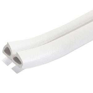3/8 in. x 17 ft. White Silicone/Rubber Lifetime Weatherstrip for Extra Large Gaps