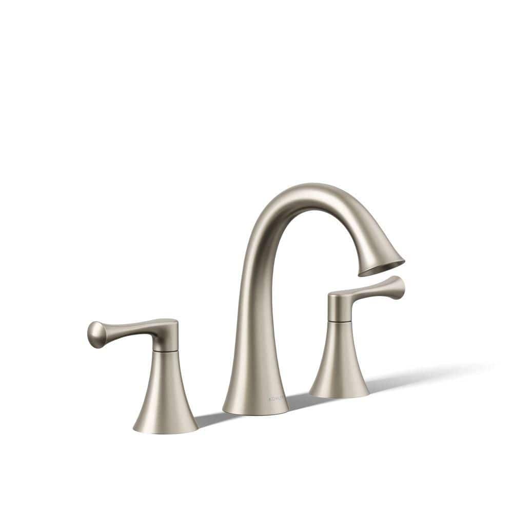 Buckley 8 in. Widespread Double Handle Bathroom Sink Faucet In Vibrant Brushed Nickel - 1.2 Gpm price history on PriceWatchPro