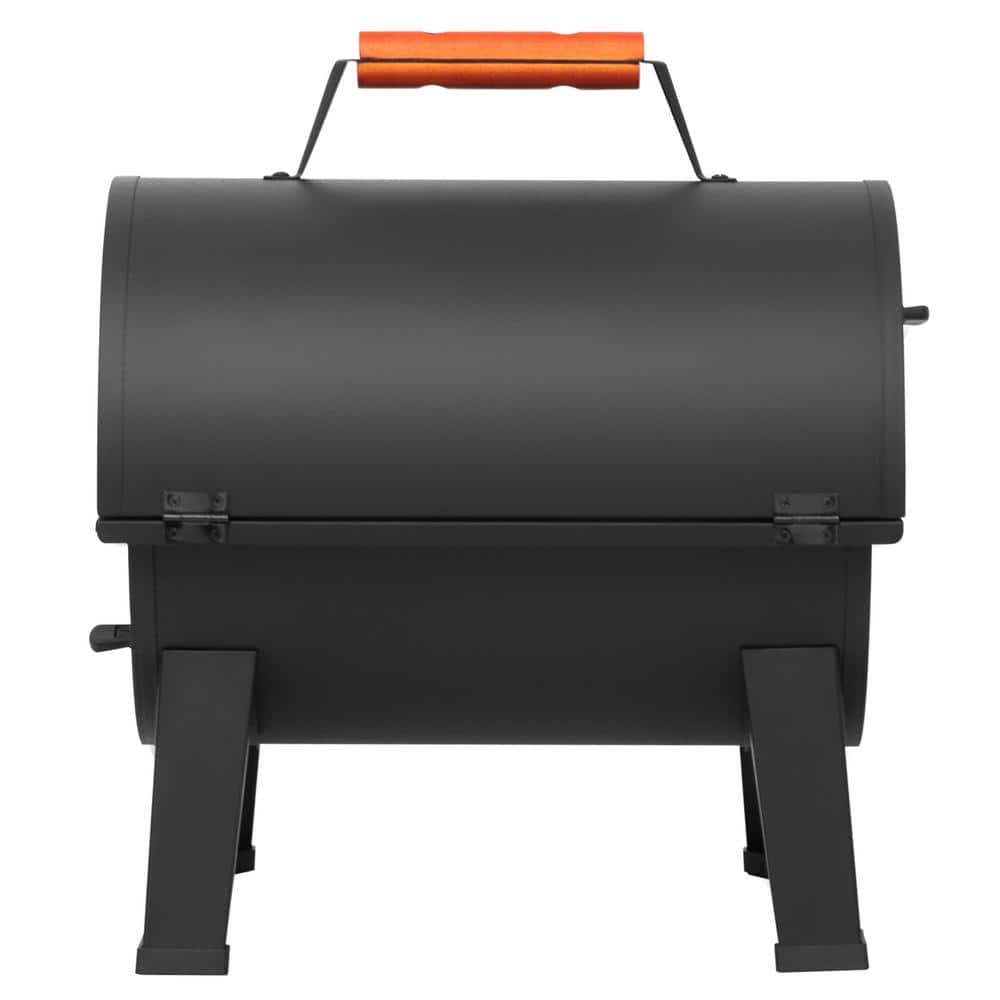 Royal Gourmet Compact Black Portable Charcoal Grill with Side Cooking Area