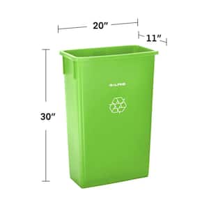 23 Gal. Lime-Green Waste Basket Commercial Trash Can