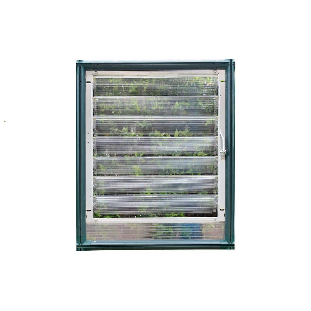 CANOPIA By PALRAM Side Louver Greenhouse Window In Silver 702083 The   Metallic Canopia By Palram Greenhouse Supplies 702083 64 1000 