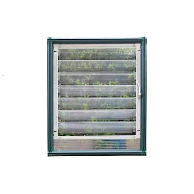 Side Louver Greenhouse Window in Silver