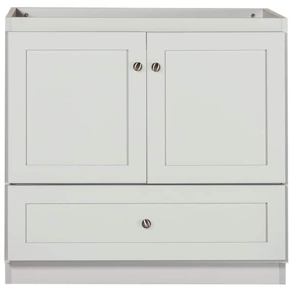 Simplicity by Strasser Shaker 30 in. W x 21 in. D x 34.5 in. H Bath Vanity Cabinet without Top in Dewy Morning
