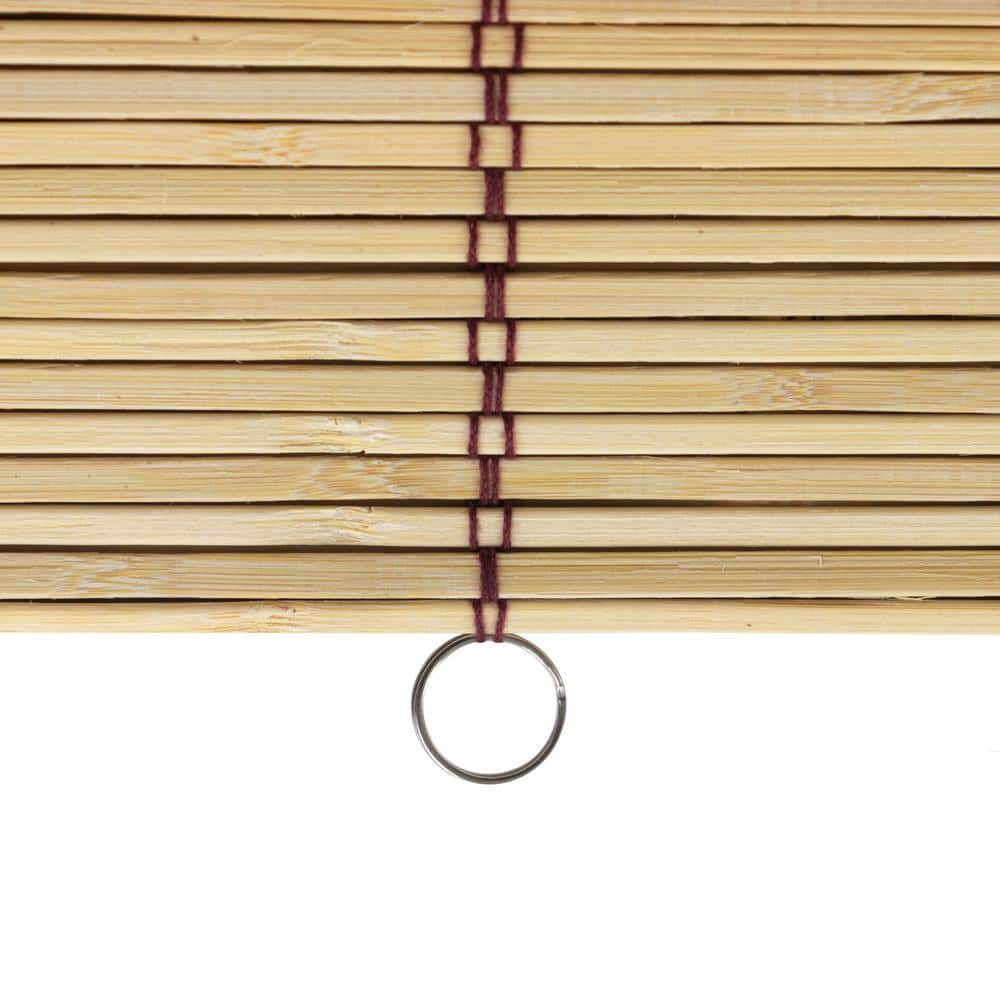 Burnt Bamboo Cordless Indoor Roll-Up Window Shade, 24" x 72"