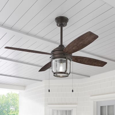 Northampton 52 in. LED Indoor/Outdoor Espresso Bronze Ceiling Fan with Light