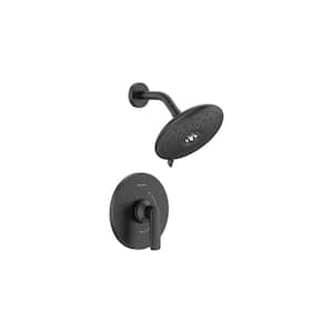 Aspirations Single-Handle Wall Mount Shower Trim in Matte Black - 1.75 GPM (Valve Not Included)