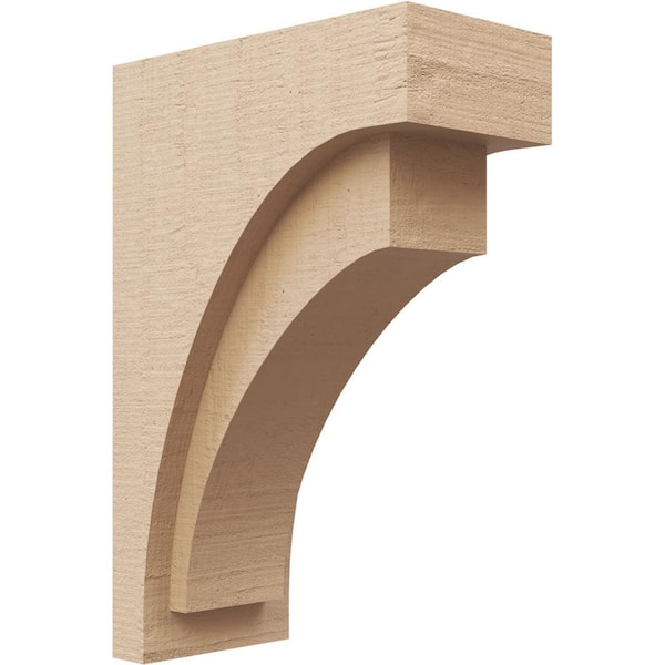 Ekena Millwork 6 in. x 18 in. x 12 in. Classic Rivera Rough Cedar Woodgrain TimberThane Corbel, Primed Tan