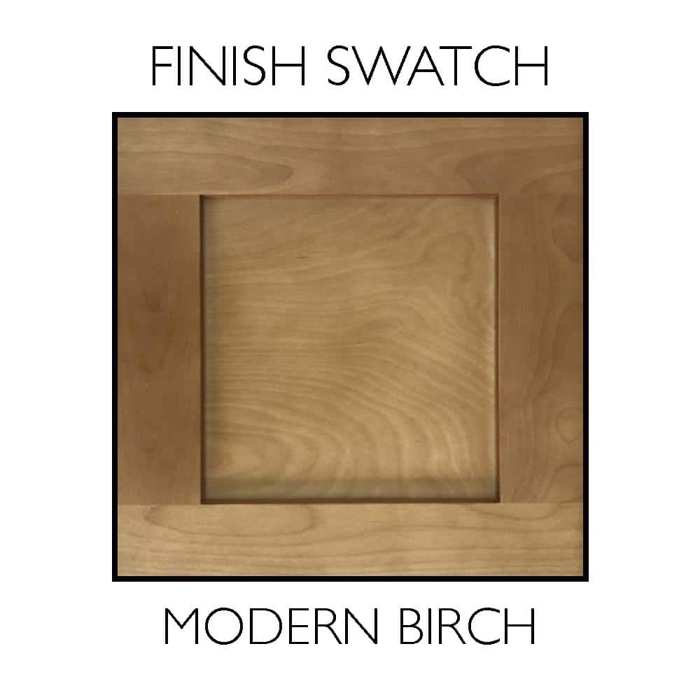 Modern Birch 25" Freestanding Bathroom Vanity with Cultured Marble Top