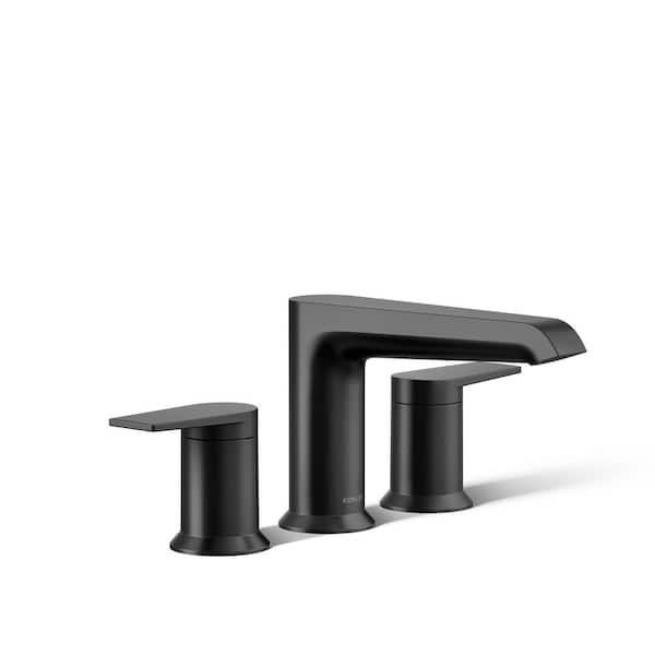 KOHLER Hint 2-Handle Tub Faucet in Matte Black (Valve Not Included)