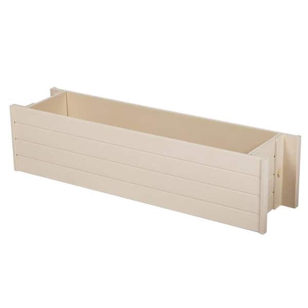 7.5 in. x 30.3 in. Beige Composite Window Box