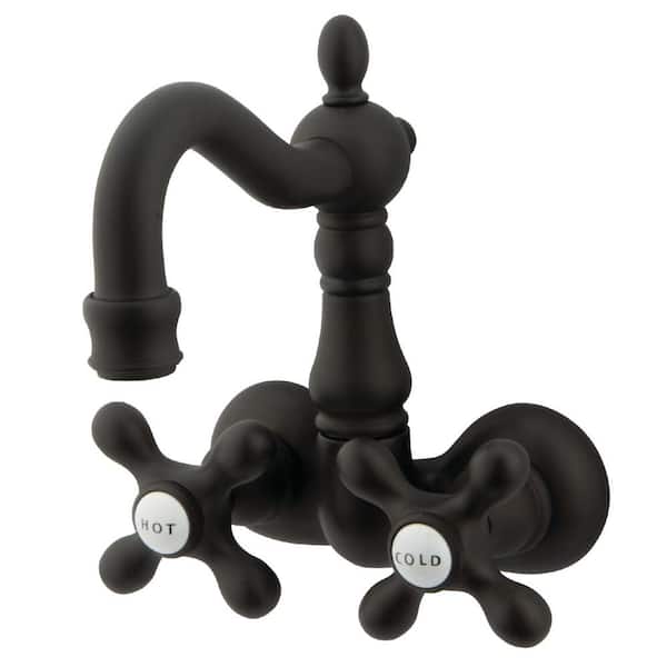 Kingston Brass Vintage 3-3/8 in. 2-Handle Wall Mount Claw Foot Tub Faucet in Oil Rubbed Bronze