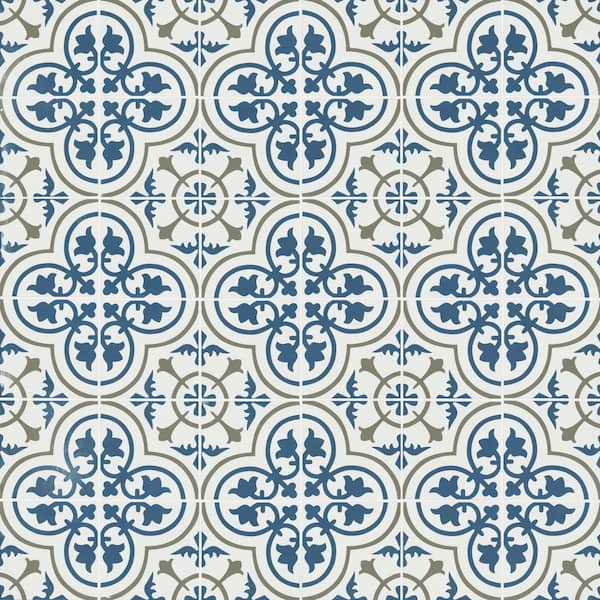 Encaustic Zenzibar 8 in. x 8 in. Matte Porcelain Floor and Wall Tile (5.16 sq. ft./Case)