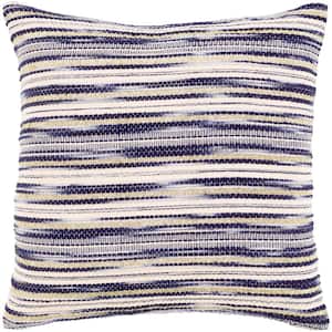 Muna Navy Poly 18 in. x 18 in. Throw Pillow