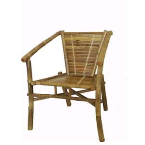 Stackable Natural Bamboo Lounge Arm Chair