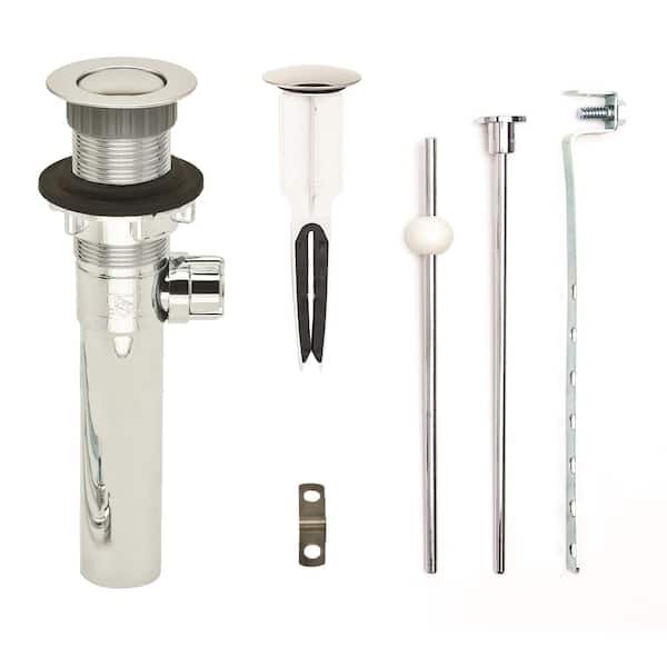 PF WaterWorks EasyPOPUP Pop-Up Drain, Easy Install/Remove Stopper, Chrome ABS Body w/o Overflow, 1.6-2" Sink Hole, Chrome