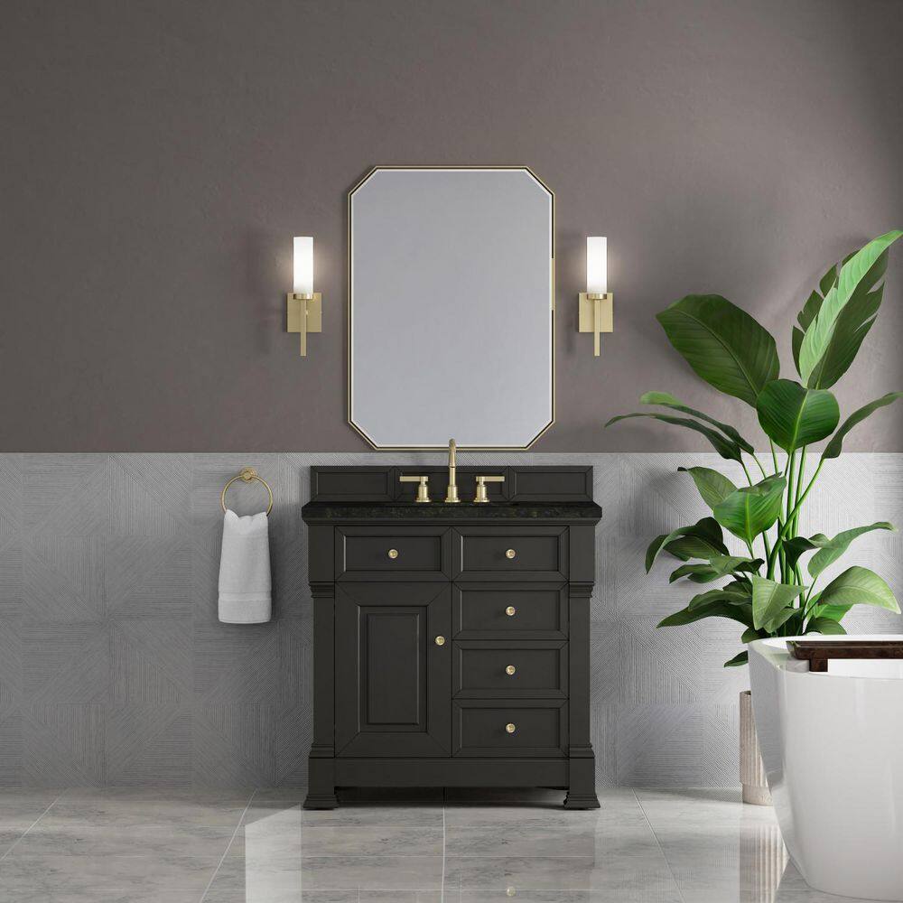 Brookfield 36.0 in. Single Bath Vanity in Black Onyx with Phantome Engineered Composite Top price history on PriceWatchPro