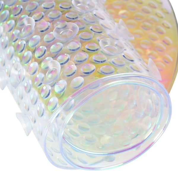 Iridescent Opal Oval Anti-Slip Bubble Bath Tub Mat, Shower Mat